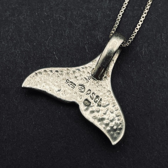 Sterling Silver Aboriginal Orca Whale Tail Necklace Unisex Peter Stone Co PSCL - Picture 4 of 9